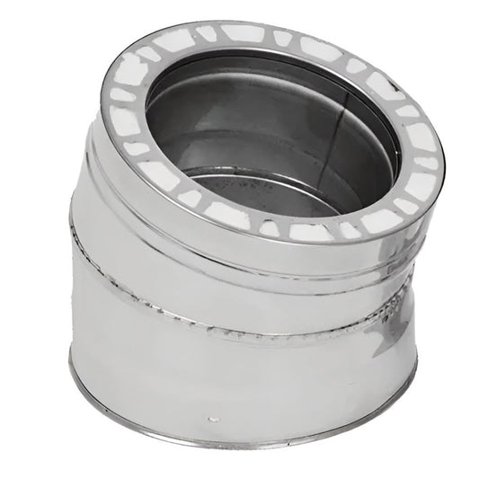 8" Ventis Class-A All Fuel Chimney 316L Stainless Steel 30-Degree Elbow Kit - VA316-EL0830