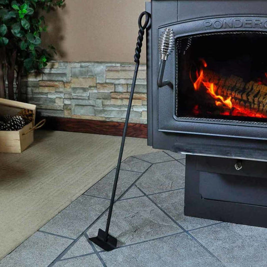 Individual Wrought Iron Ash Hoe - Rope Design