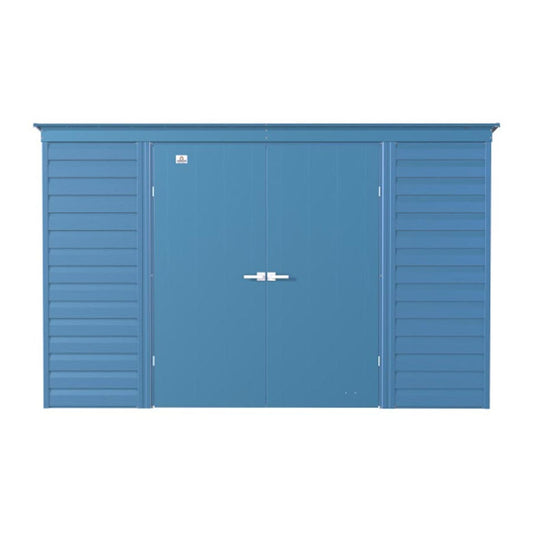 Arrow Select 10' x 4' Steel Storage Shed -  Blue Gray