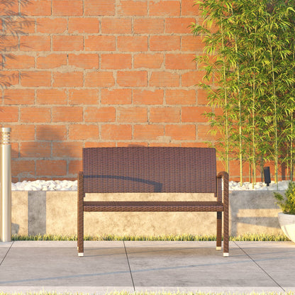 Miles Patio Bench In Mocha Wicker