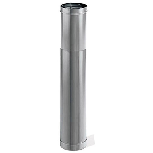 6" DuraBlack Stainless Steel 44" - 68" Telescoping Length - 6DBK-TLSS