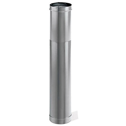 6" DuraBlack Stainless Steel 44" - 68" Telescoping Length - 6DBK-TLSS