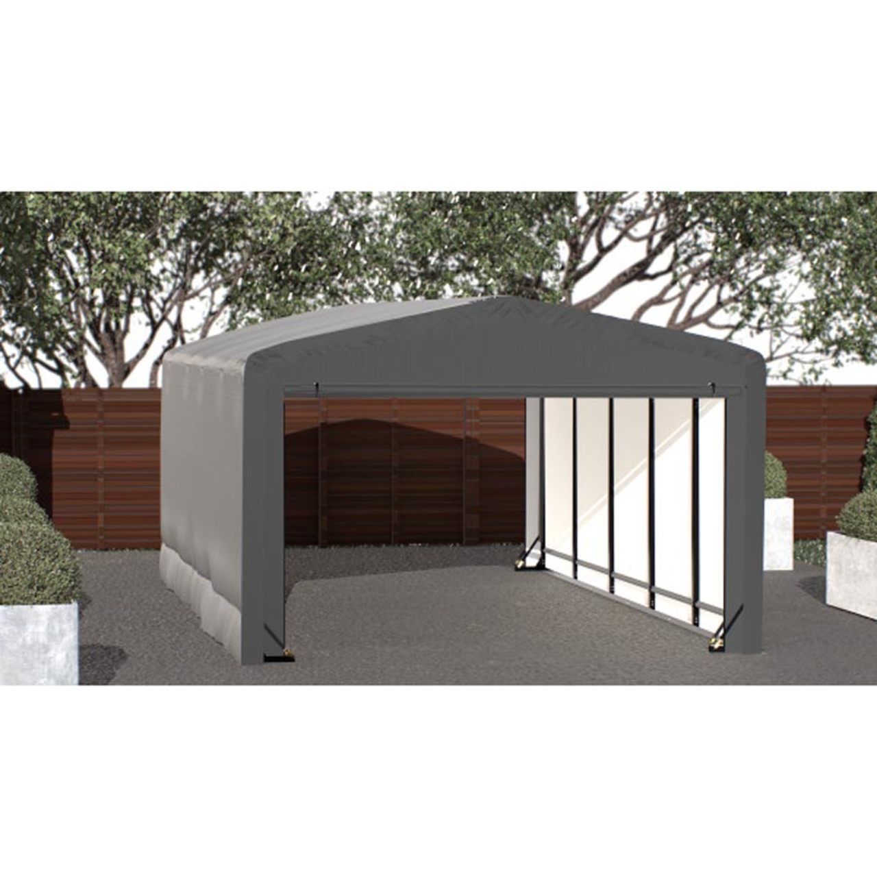 ShelterTube 12' x 23' x 8' Wind & Snow-Load Rated Garage - Gray