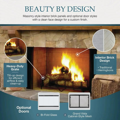 Majestic Biltmore 42" Open Wood-Burning Fireplace - SB80