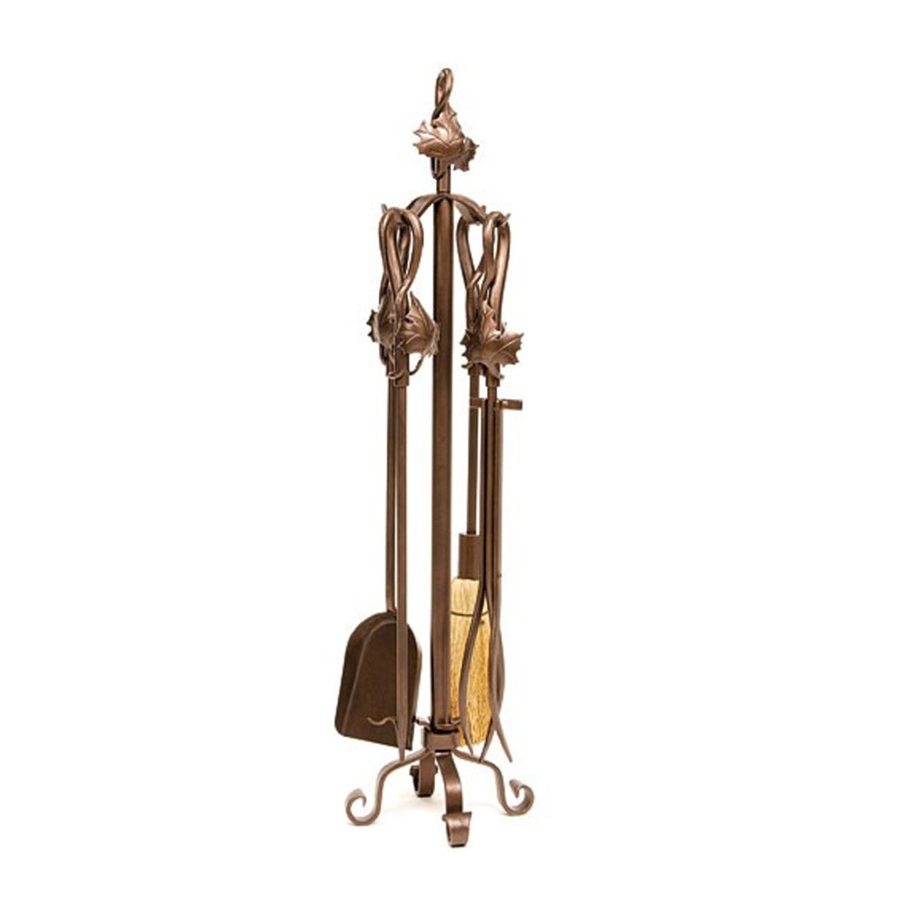 Maple Leaf Fireplace Tool Set-Roman Bronze Powdercoat
