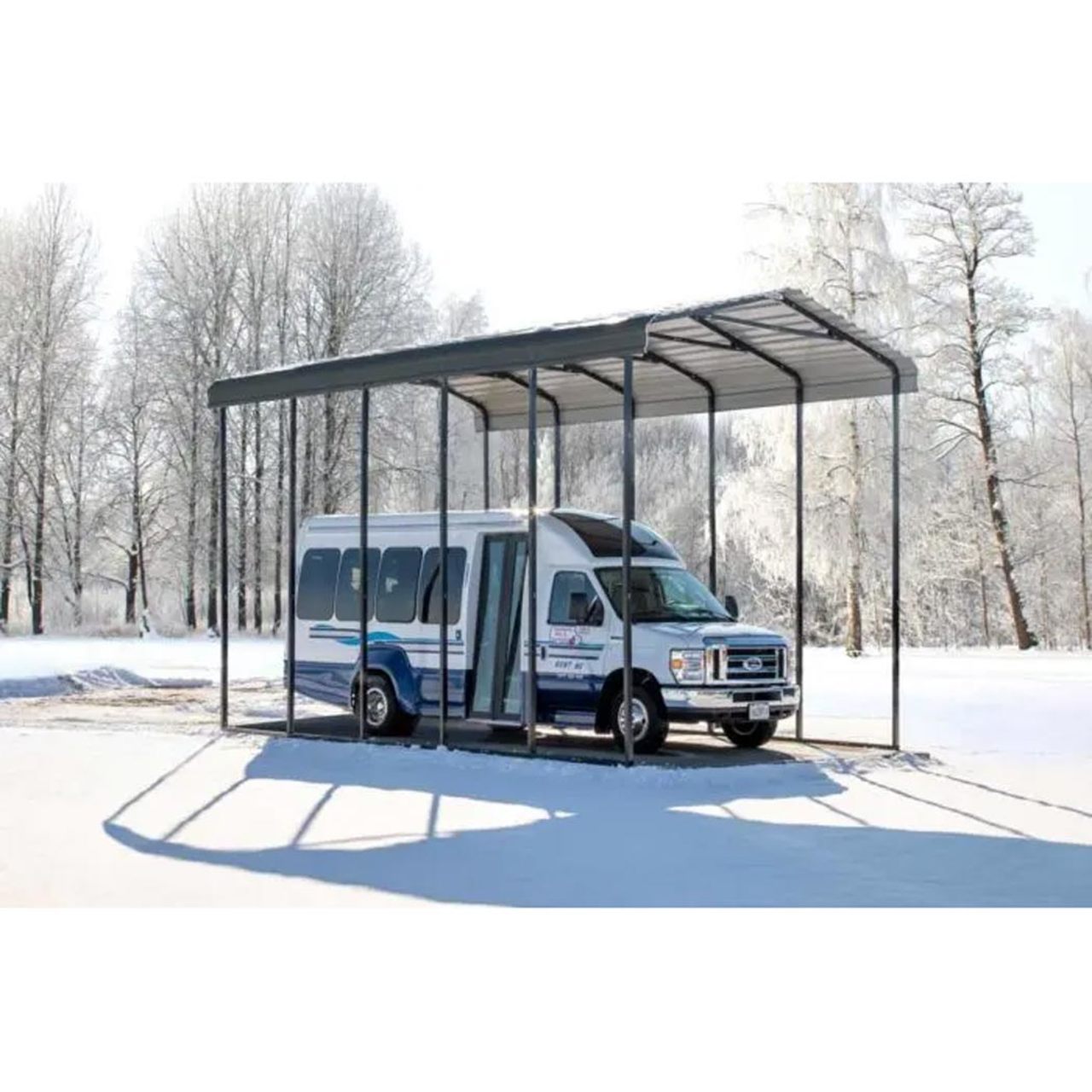 Arrow RV Carport 14 x 29 x 14 Ft. - Charcoal