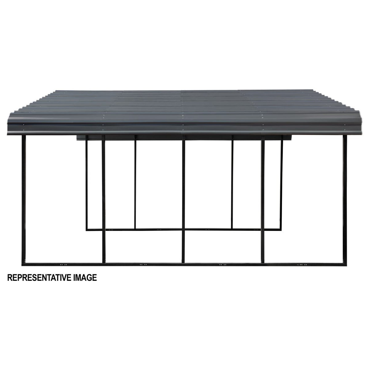 Arrow 20' x 29' x 9' Carport - Charcoal