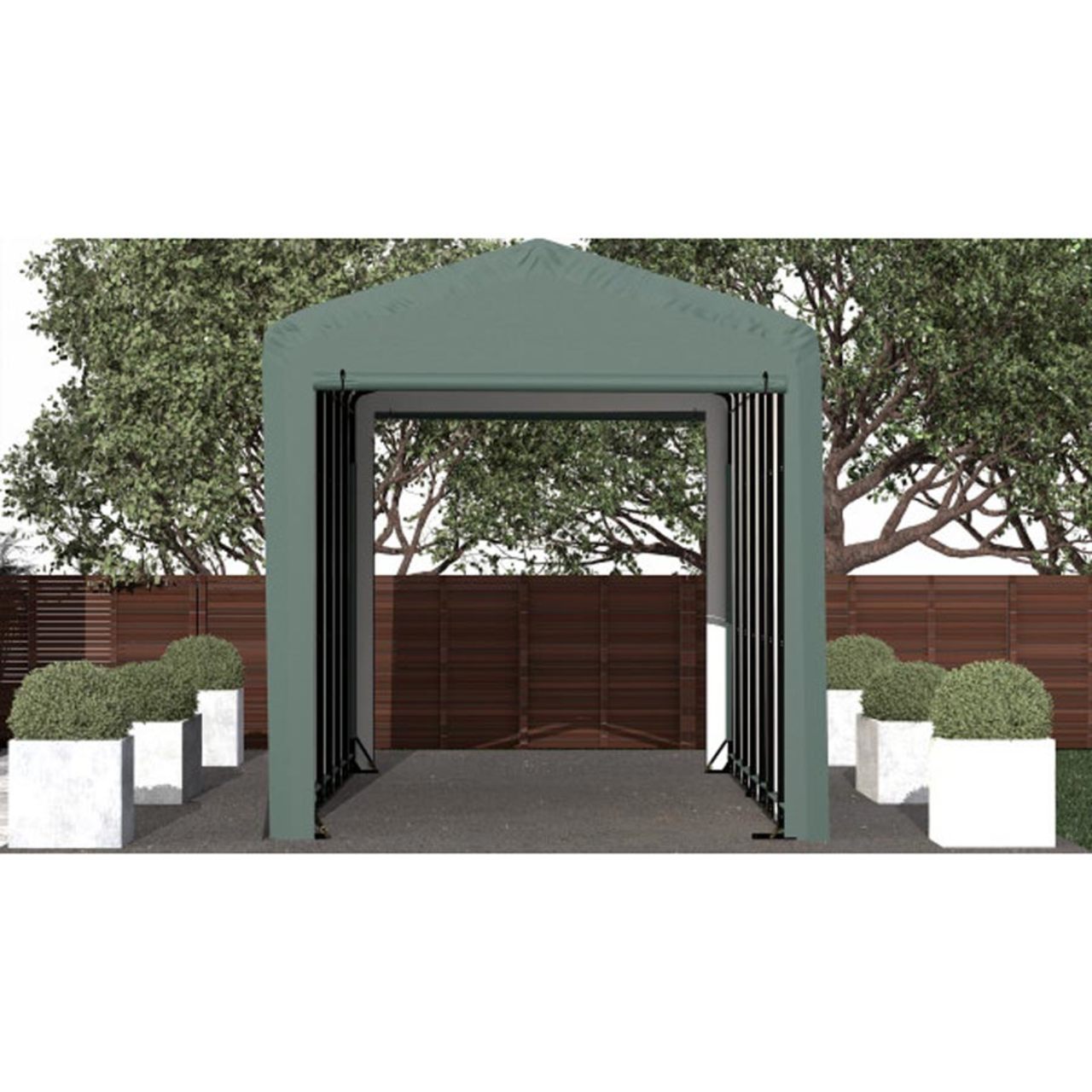 ShelterTube 14' x 32' x 16' Wind & Snow-Load Rated Garage - Green