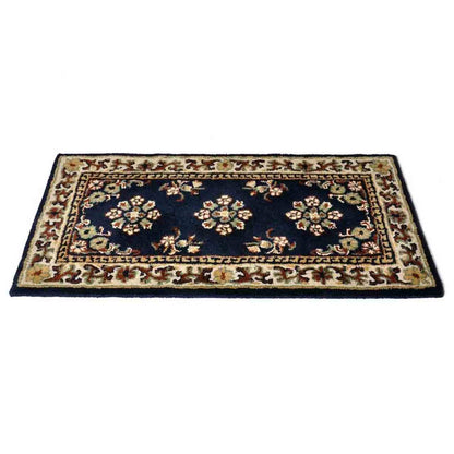 44" Rectangle Blue Oriental Fireplace Rug