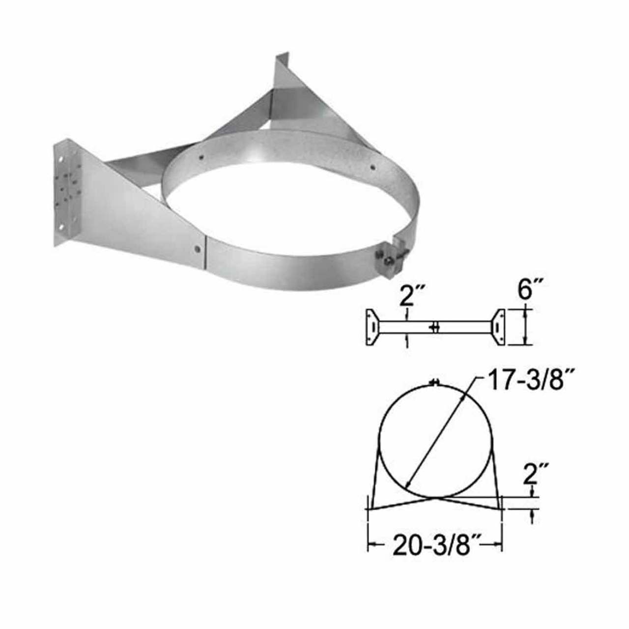 14" DuraChimney II Wall Strap - 14DCA-WS