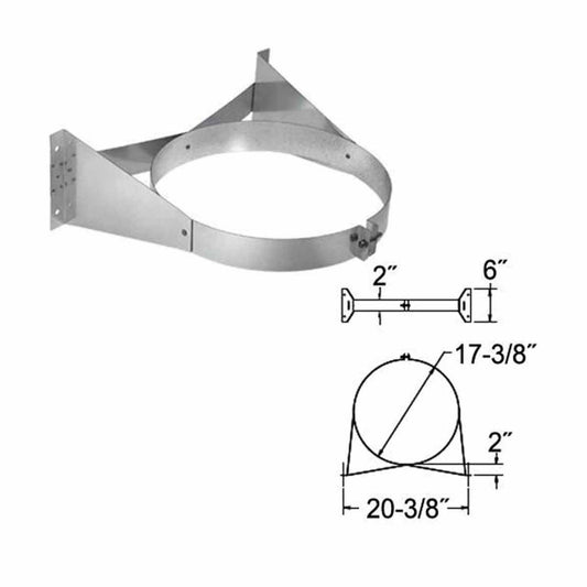 14" DuraChimney II Wall Strap - 14DCA-WS