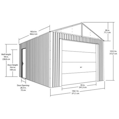 Everest 12 x 15 Garage - Charcoal