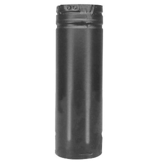 4" x 12" PelletVent Pro Black Pellet Stove Chimney Pipe - 4PVP-12B
