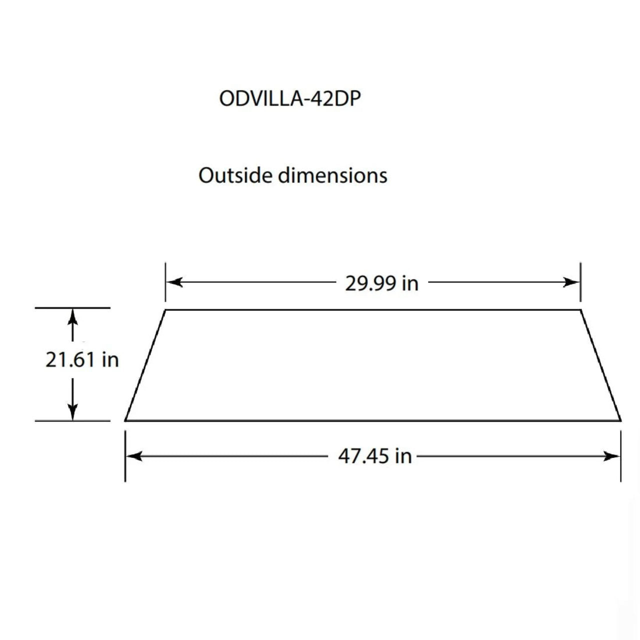 Outdoor Lifestyles Drain Pan For 42" Odvilla - ODVILLA-42DP