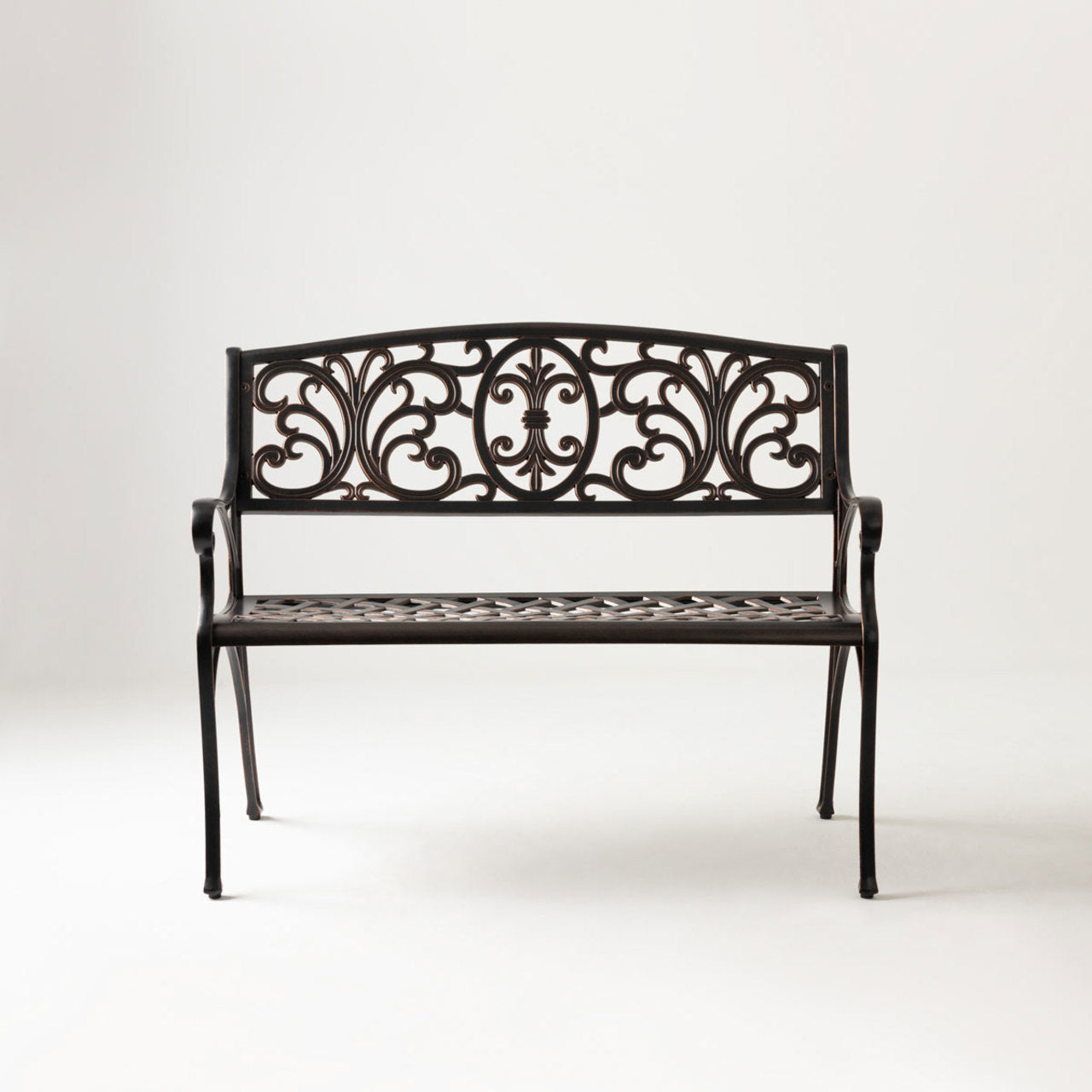 Decatur Aluminum Patio Bench In Antique Bronze