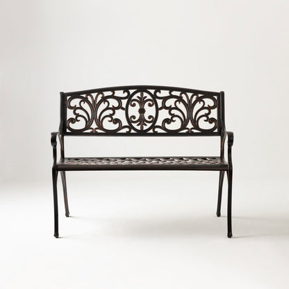 Decatur Aluminum Patio Bench In Antique Bronze