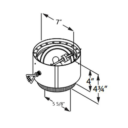 6" DVL Adapter-Damper Section - 6DVL-ADWD