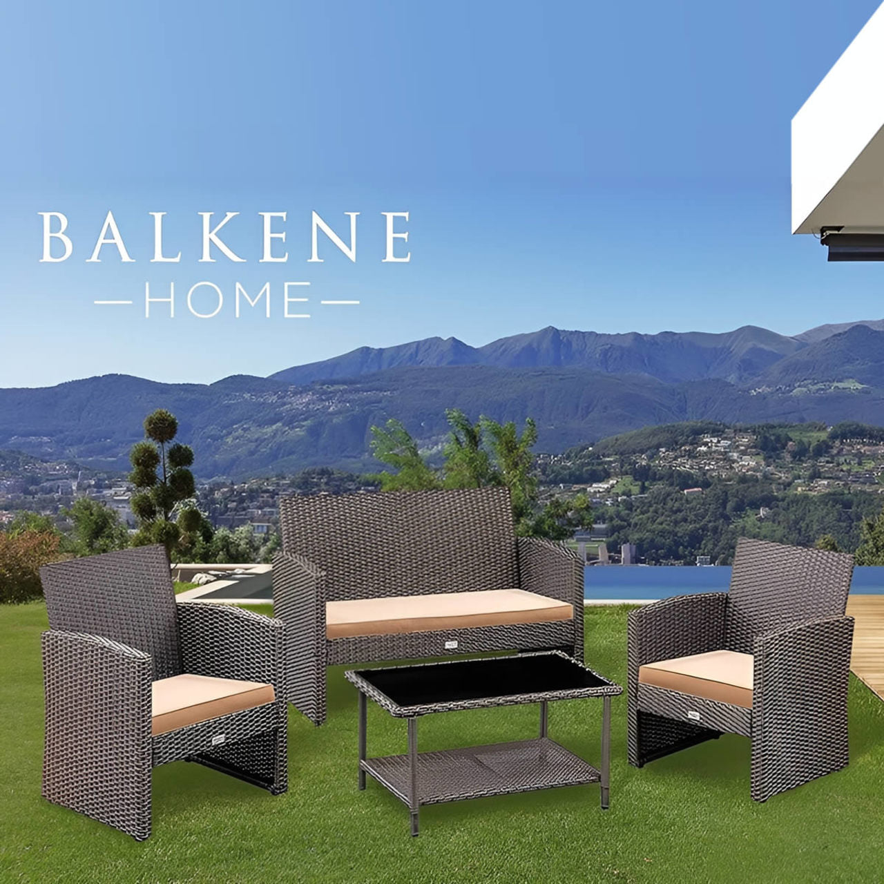 Fire Sense Ashville Wicker Patio Set - 63742