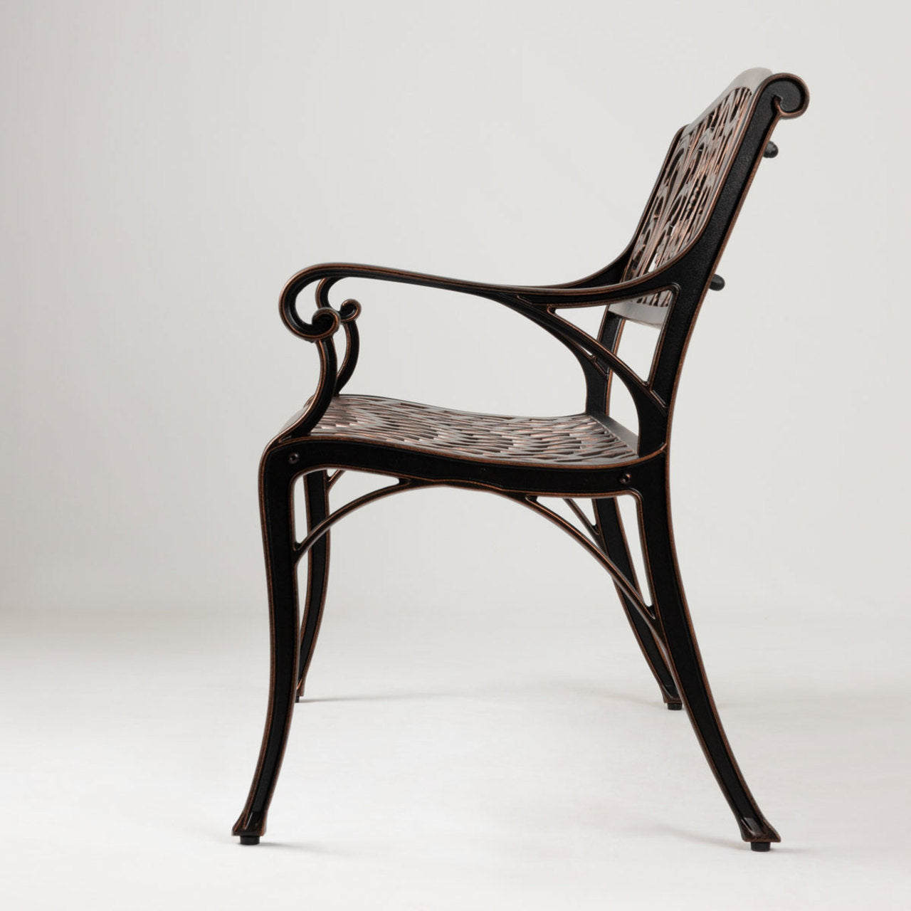Decatur Aluminum Patio Bench In Antique Bronze