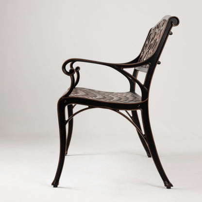 Decatur Aluminum Patio Bench In Antique Bronze