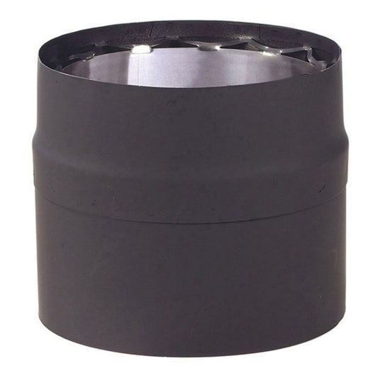 6" X 6" Ventis Double-Wall Stainless Steel Black Slip Section - VDB0606SL