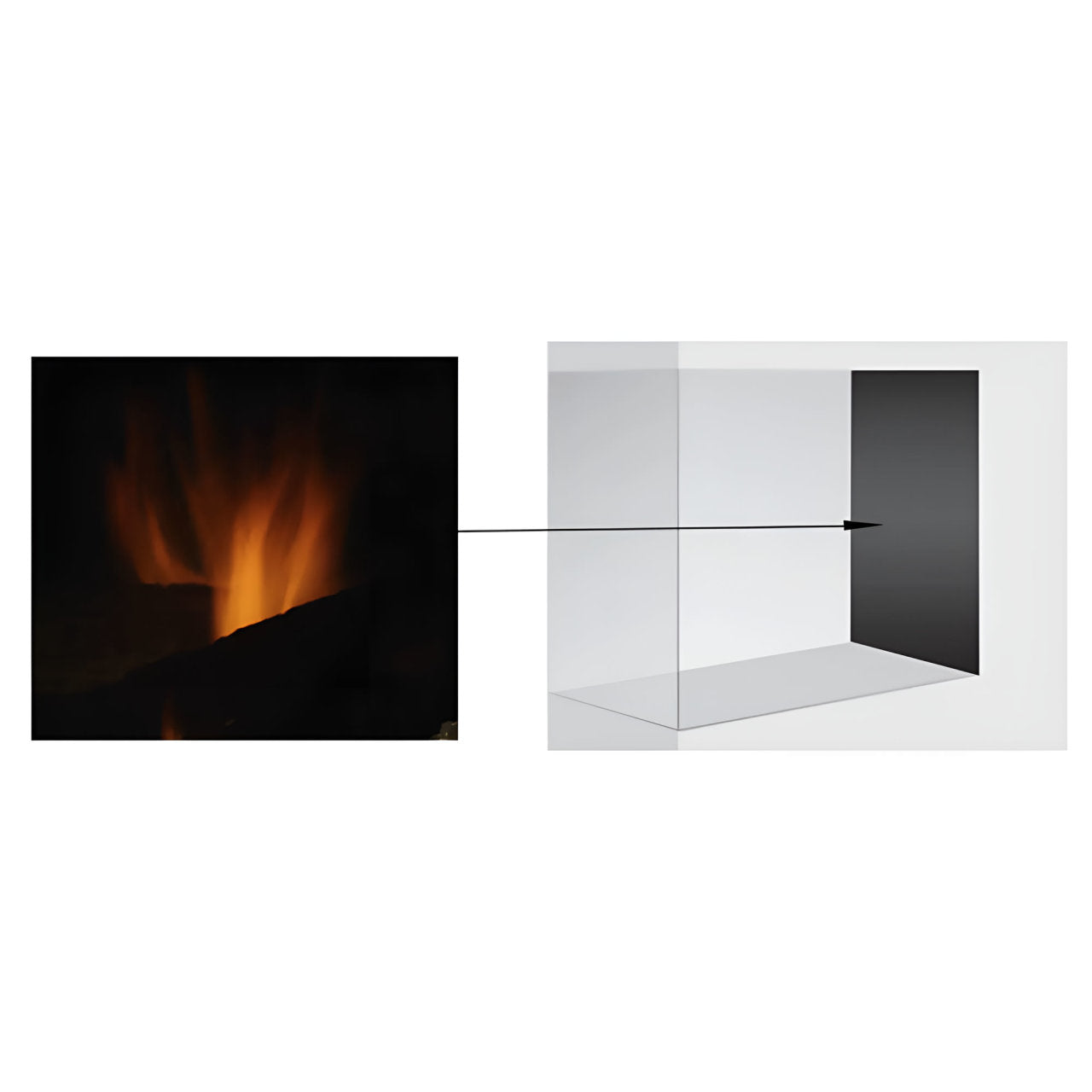 Majestic Reflective Black Glass Interior Panels For See-Through - LINER-36ST