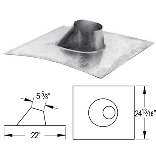 5" DuraVent B Vent Metal Roof Flashing - 5GVFDSA