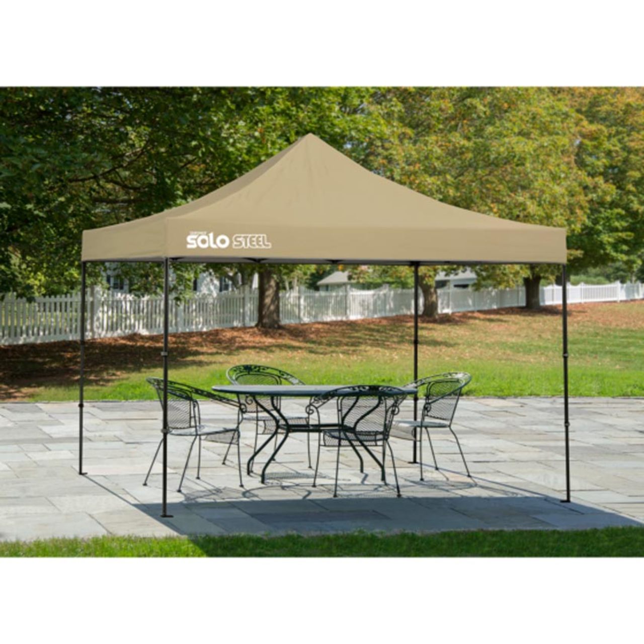 Solo Steel 100 10' x 10' Straight Leg Canopy - Khaki