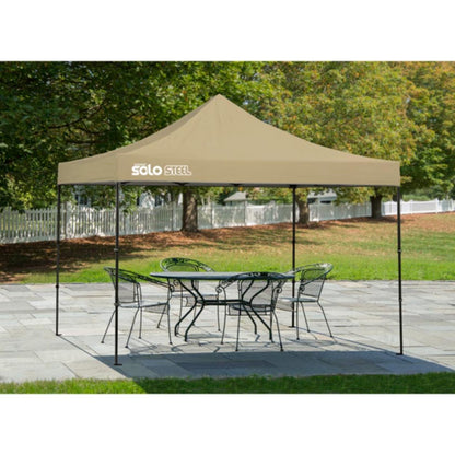 Solo Steel 100 10 x 10 Straight Leg Canopy - Khaki