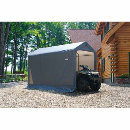 ShelterLogic 6 x 12 x 8 Heavy-Duty Gray Storage Shed-in-a-Box - 70413