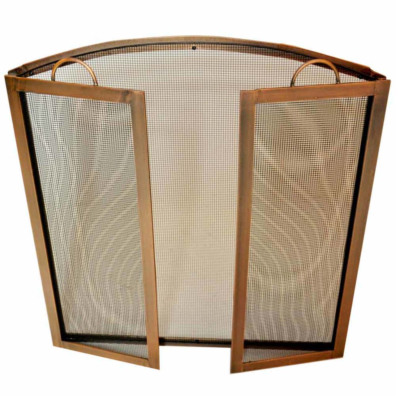 3 Panel Fireplace Screen-Antique Copper