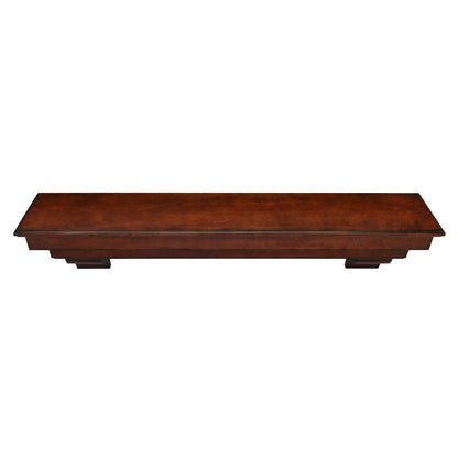 72" Auburn Distressed Cherry Finished Fireplace Shelf by Pearl Mantels