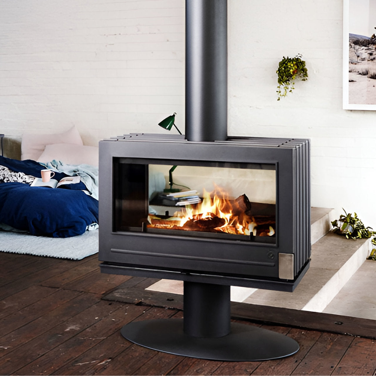 Invicta Nelson 36" Cast Iron Wood Burning Stove - 6129-44