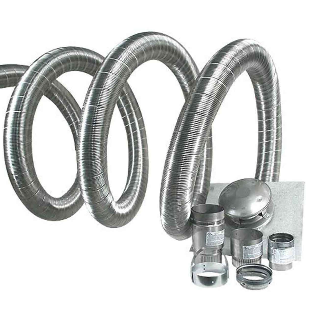 4" Selkirk VP Pellet Insert 35' Flex Kit - 3/4VP-35IK