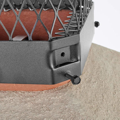 10" x 17" Black Galvanized Oval Single Flue Chimney Cap-5/8" Mesh