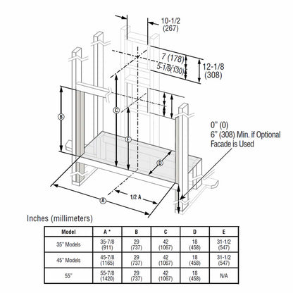 Superior 55" DV Contemporary Linear Fireplace - NG - DRL3555TEN