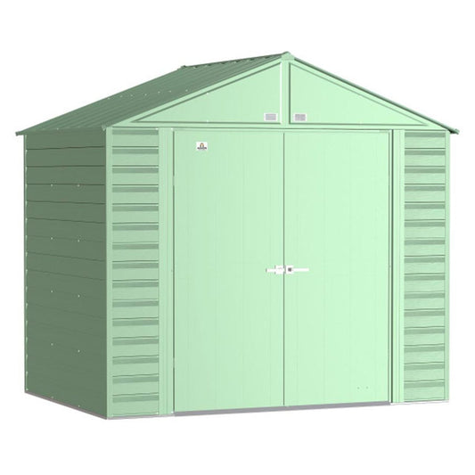 Arrow Select 8' x 6' Steel Storage Shed - Sage Green