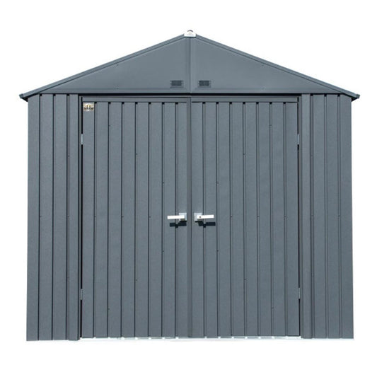 Arrow Elite Steel Storage Shed 8' x 6, Anthracite
