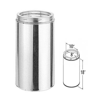 8" x 18" DuraTech Galvanized Chimney Pipe - 8DT-18