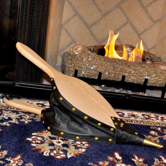 Johnny Beard Large Twin Valve Natural Oak Bellows