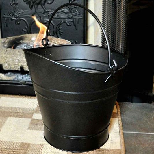 14" Coal Hod/Pellet Bucket - Black