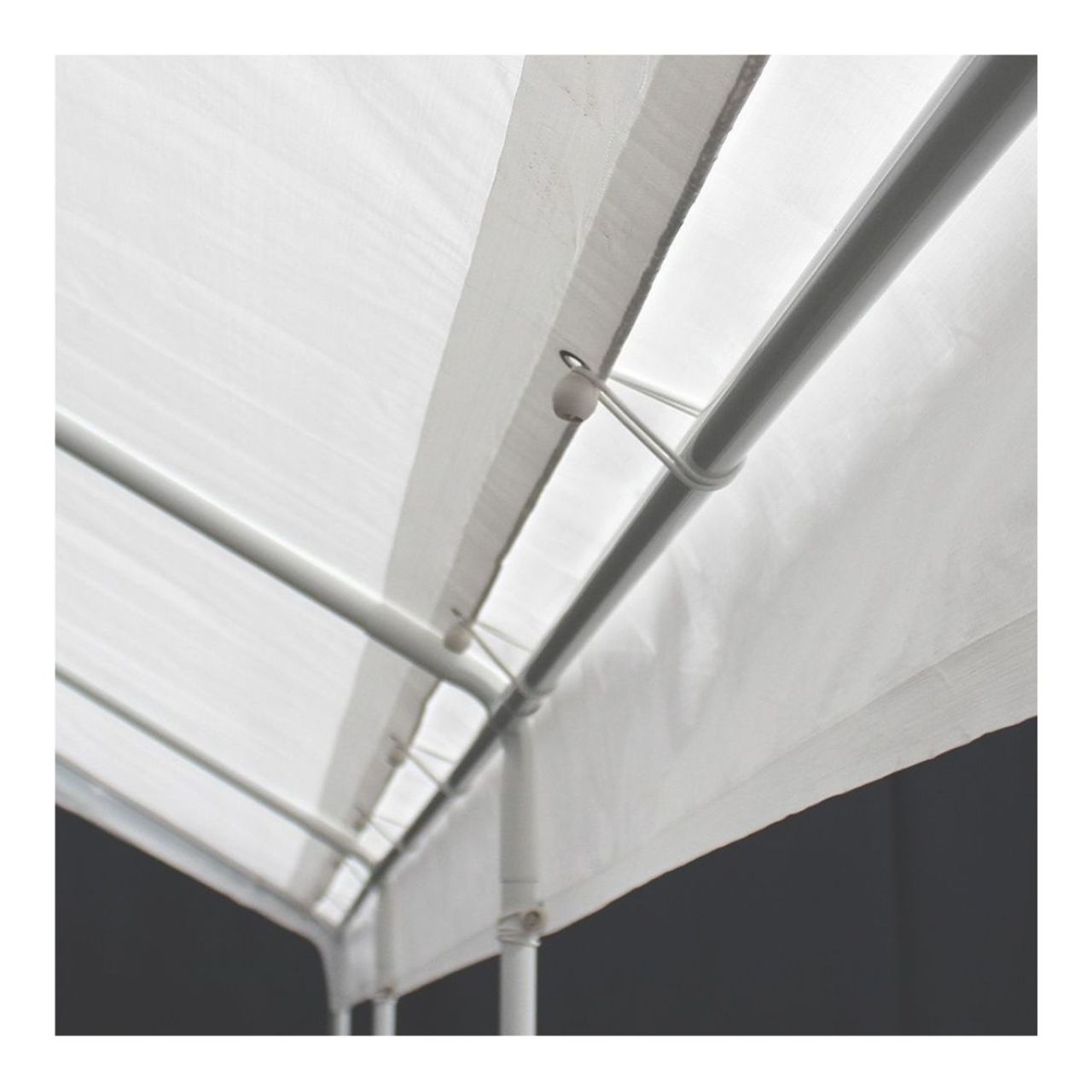 King Canopy 8" White Ball Bungee Straps - 25 Pack