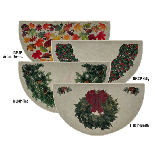 Goods of the Woods 4' Half Round Rugs, Winter 48x27