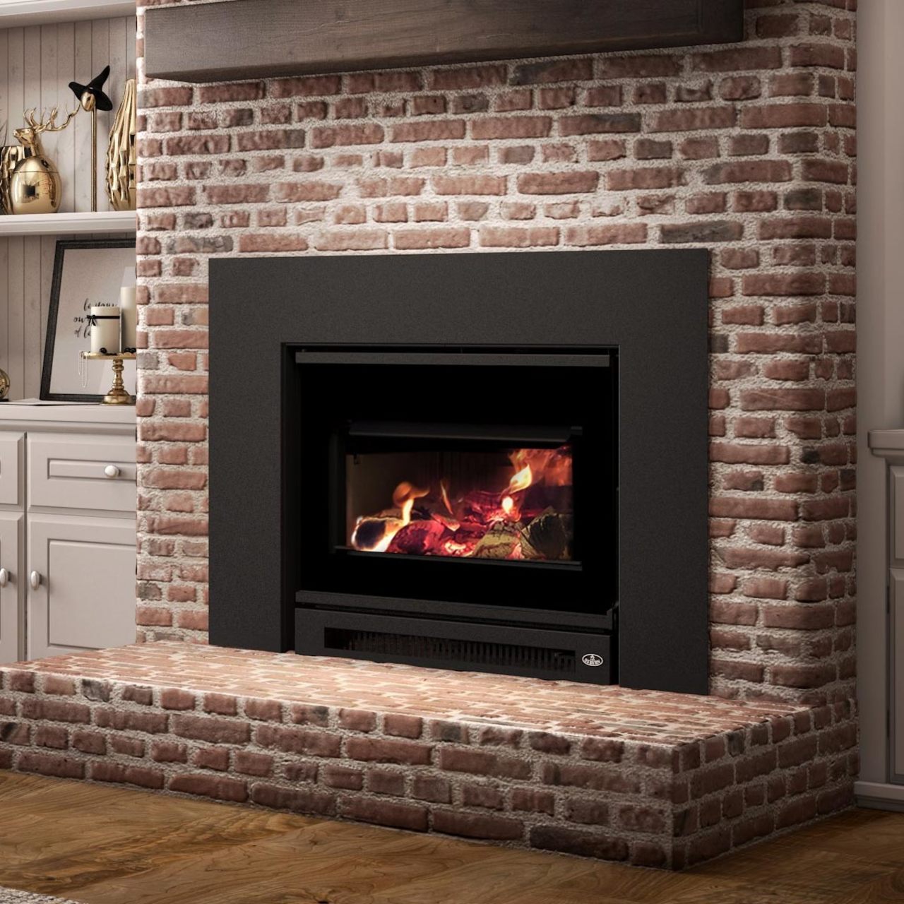 Osburn Inspire-I 2000 Black Wood Burning Fireplace Insert. Heats up to 2,100 sq ft - OBO2045