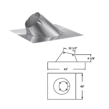 6" DuraPlus 19/12 - 24/12 Roof Flashing - 6DP-F24