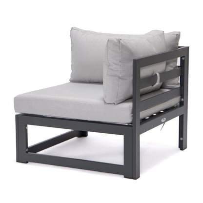 FiveOaks Dover Patio Collections Corner Sofa in Light Gray