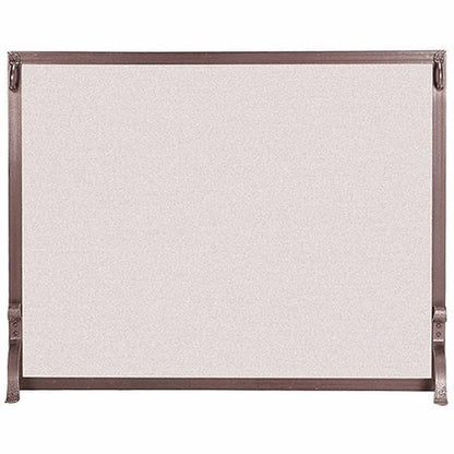 Pilgrim Forged Iron Fireplace Screen - Burnished Bronze 44" x 33"
