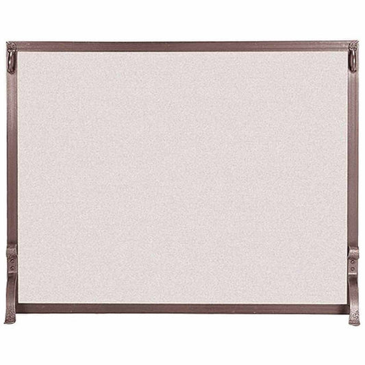 Pilgrim Forged Iron Fireplace Screen - Burnished Bronze 44" x 33"