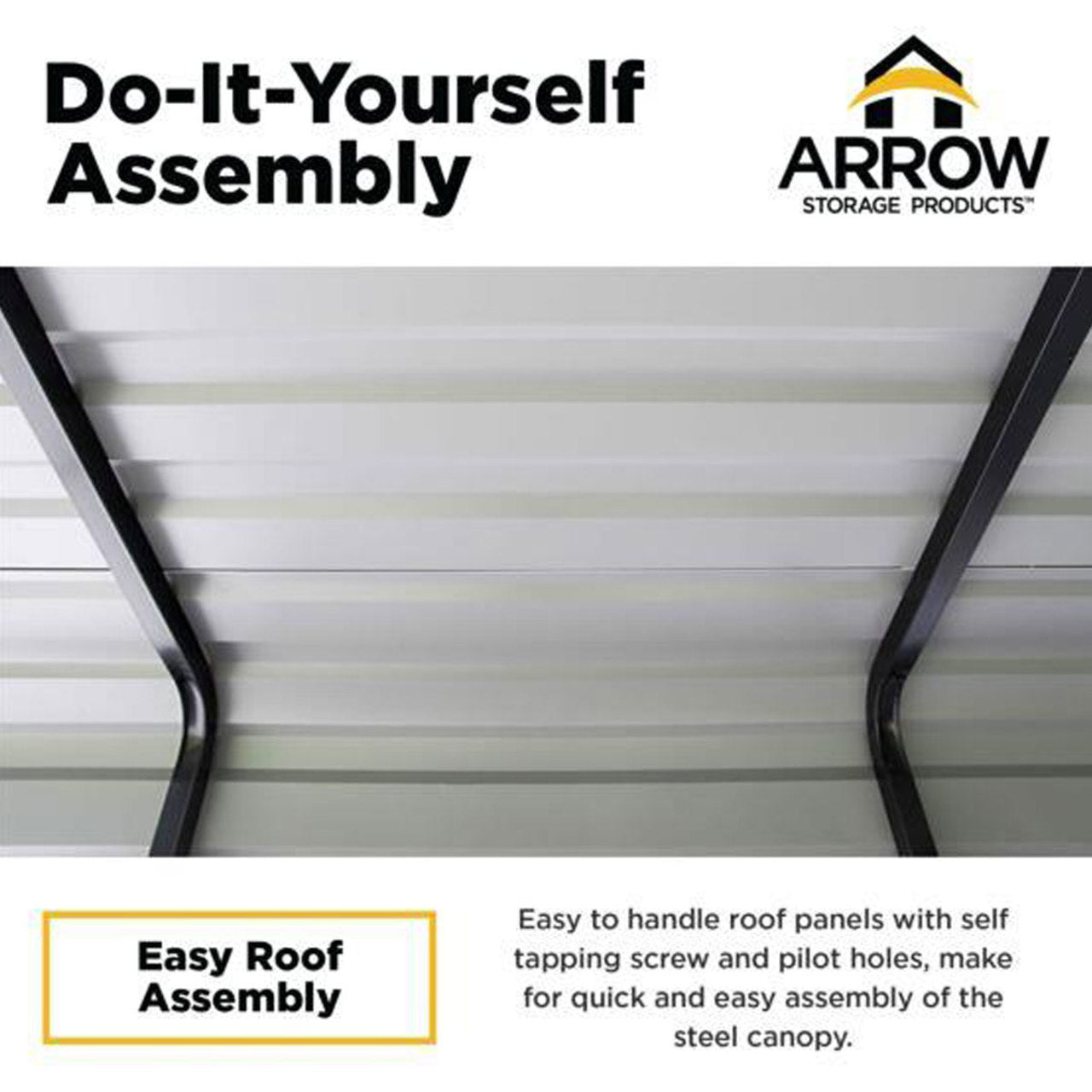 Arrow Carport 20 x 24 x 7 Ft. - Eggshell