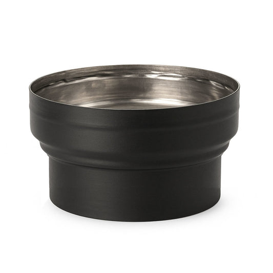 6" - 7" Ventis Double-Wall Black Stove Pipe 430 Inner/Satin Coat Steel Outer Increaser - VDB67
